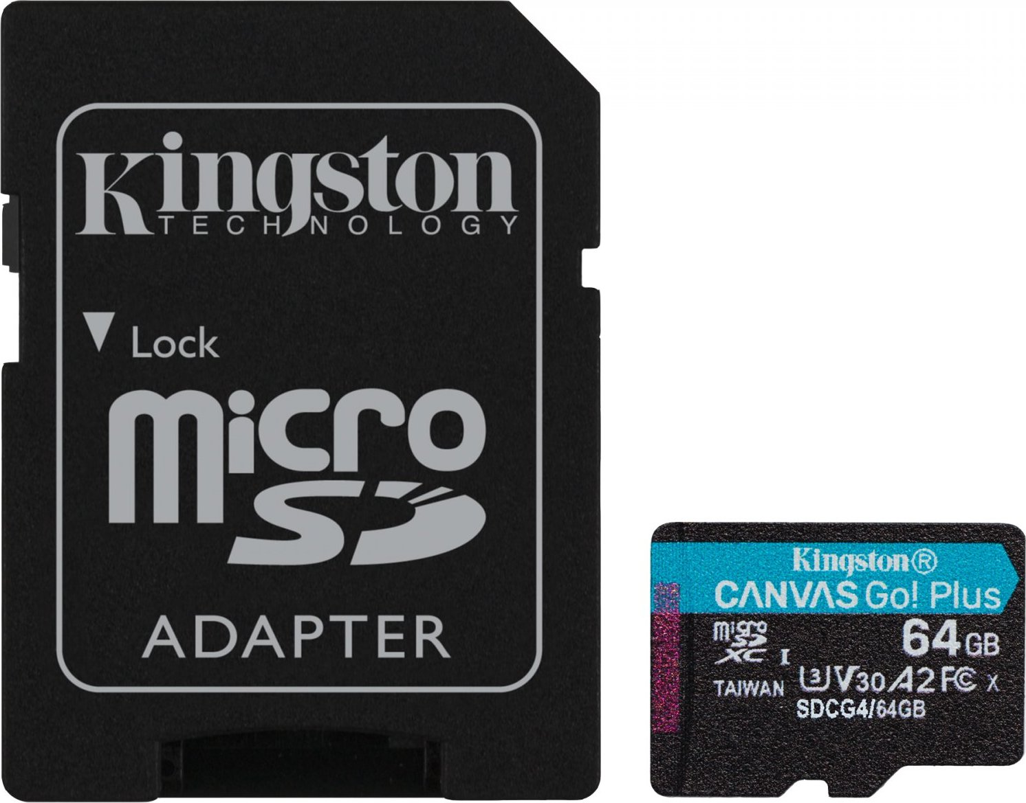 Pamäťová microSD karta Kingston Canvas Go Plus A2/Micro SDXC/64GB/UHS-I U3 / Class 10/+