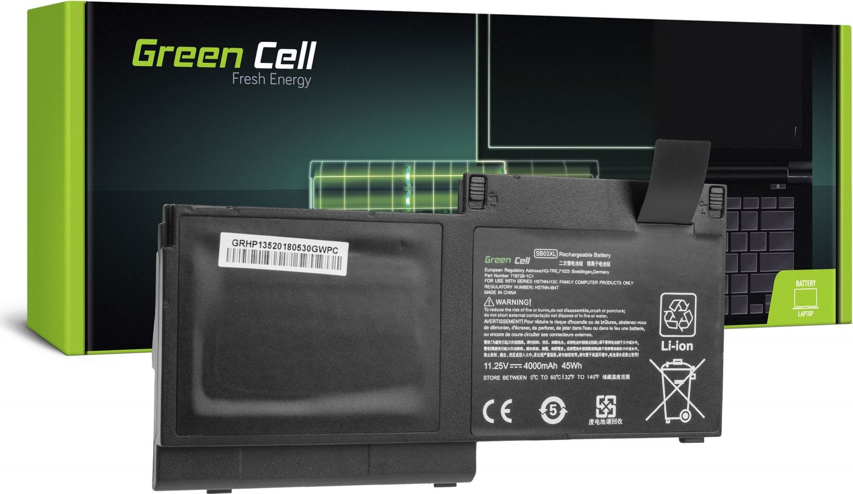 GREEN CELL Batéria do notebooku HP EliteBook 720 G1 G2 820 G1 G2