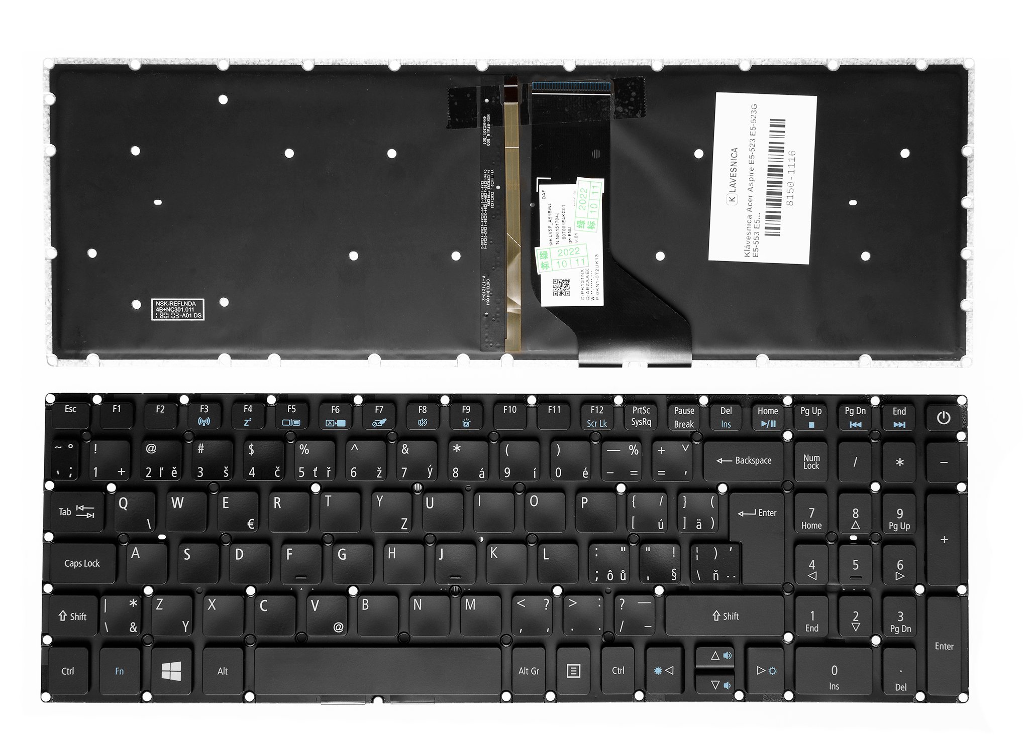 Klávesnica Acer Aspire E5-522, E5-522G, E5-523, E5-523-67WF podsvietená