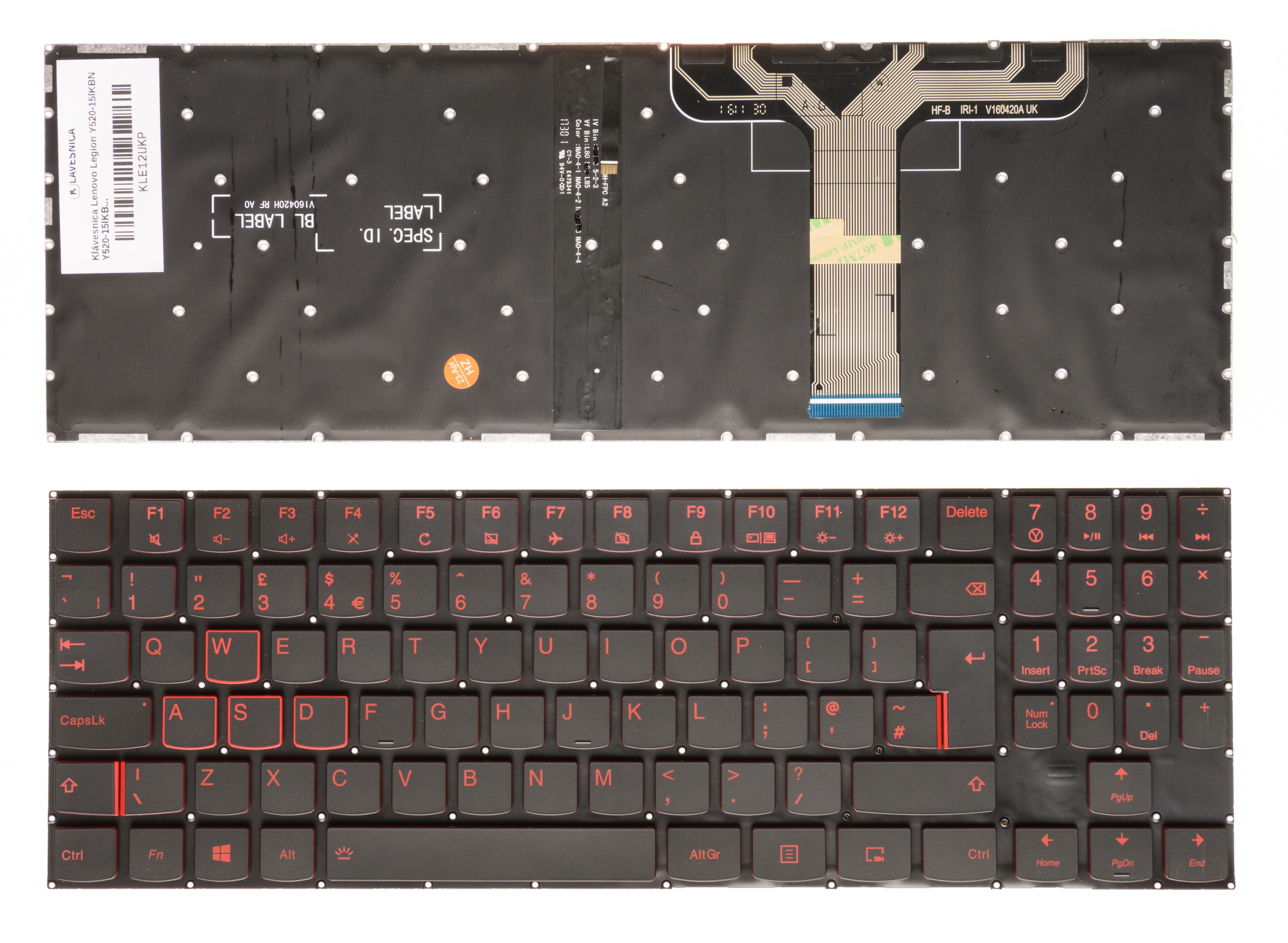 Klávesnica Lenovo Legion Y520-15IKBN Y520-15IKBA SN20M27537  + darček k produktu  SK polepy zdarma
