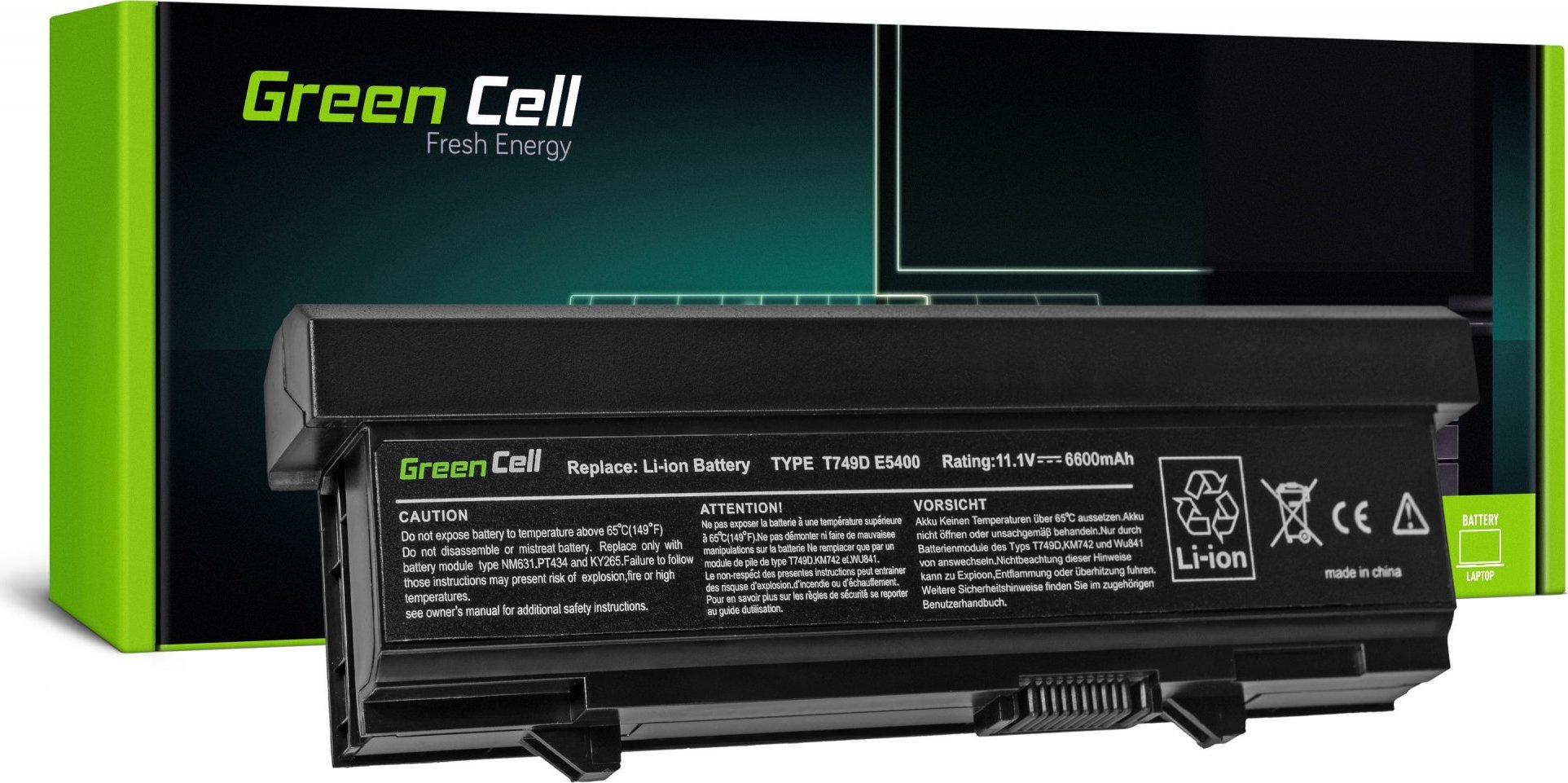 GREEN CELL Batéria do notebooku Dell Latitude E5400 E5500 E5410