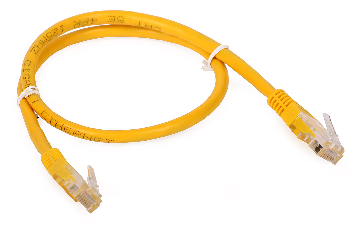 UTP Patch kábel Cat5e (0,5m, žltý)
