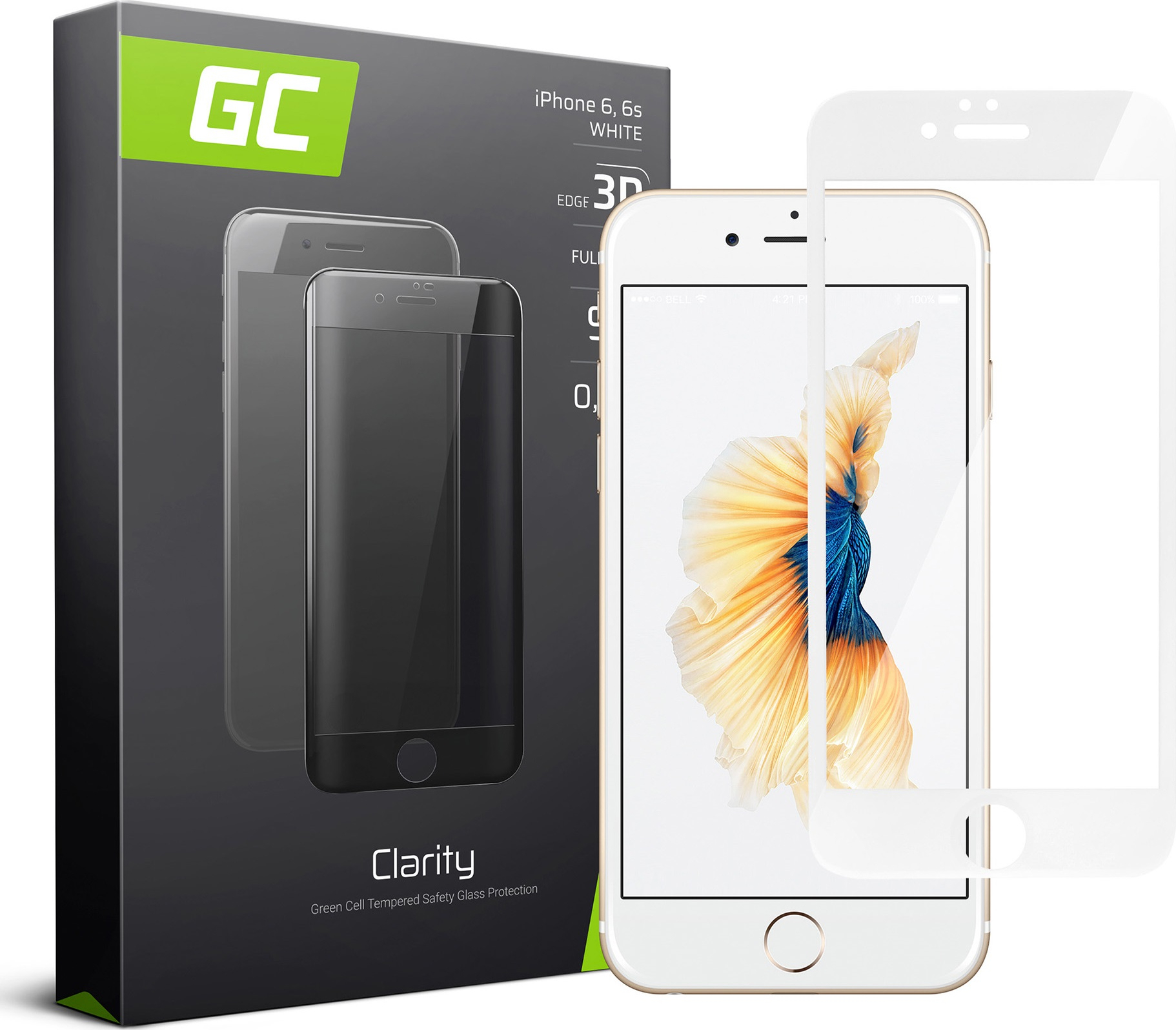 GREEN CELL Szkło hartowane GC Clarity do telefonu Apple iPhone 6 / 6S - Biały