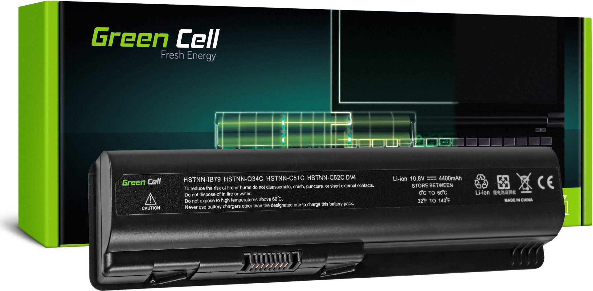 GREEN CELL Batéria do notebooku HP Pavilion Compaq Presario z serii DV4 DV5 DV6 CQ60 CQ70