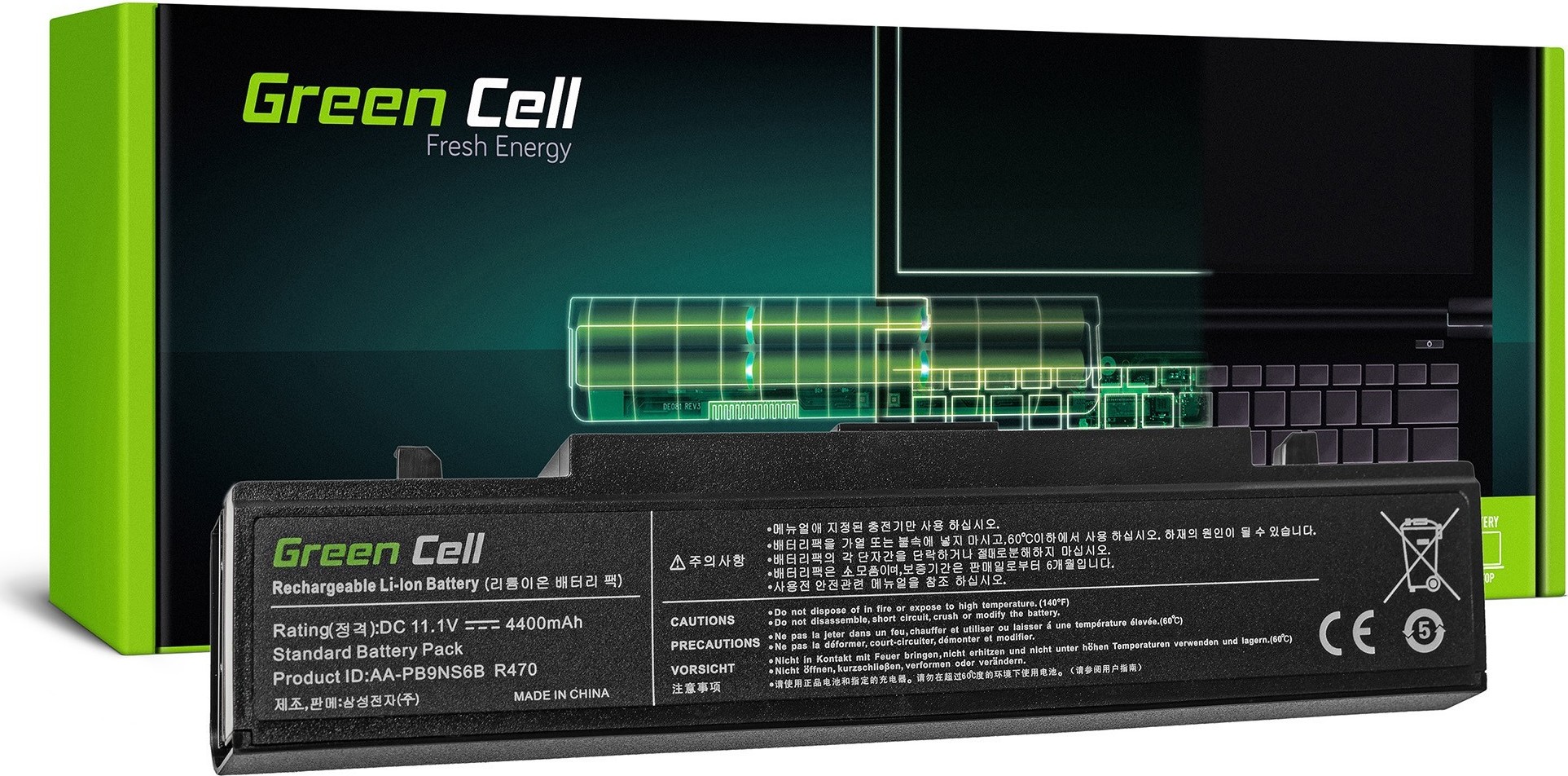 GREEN CELL Batéria do notebooku Samsung R519 R520 R522 R530 R540 R580 R780