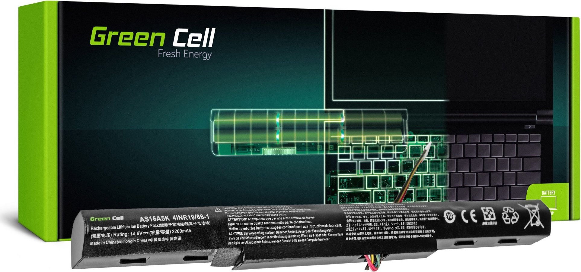 GREEN CELL Batéria do notebooku Acer Aspire E 15  E15 E5-575 E5-575G E 17 E17 E5-774 E5-774G