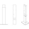 gc ev stand mounting post for wallbox electric car charging stations