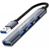 Qoltec Hub adaptér USB 3.0 4w1 | USB 3.0 | 3x USB 2.0