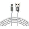 kabel przewod silikonowy usb usb c typ c everactive cbs 1cw 100cm z obsluga szybkiego ladowania do 3a bialy 2