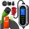 EV nabíjačka pre elektromobily s reguláciou 2 v 1 Typ 2 | 11kW | 400V | Wi-Fi | TUYA | SMART LIFE | LCD | Prenosná | Wallbox | 5m
