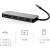 HUB Adaptér Green Cell USB-C 7 w 1 (USB-C, 2xUSB 3.0, USB 2.0, HDMI 4K, microSD, SD) s obsluhou Power Delivery a Samsung DeX