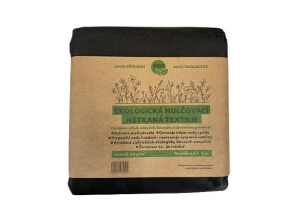 vyr 4337 201571 ECO Netkana mulcovaci textilie PLA 60g 1 6 x 5 m cerna kompostovatelna