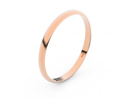 Zlatý snubní prsten FMR 4H20 z růžového zlata, bez kamene