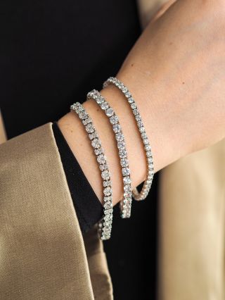 Stříbrné tenisové náramky se zirkony ✨✨ v různých šířkách ❤️