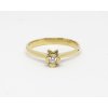 Prsten ze žlutého zlata s diamantem 7K0026