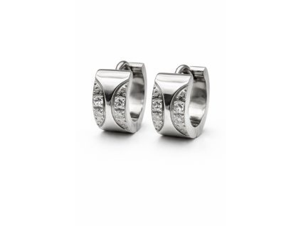 Náušnice KROUŽKY široké s kamínky