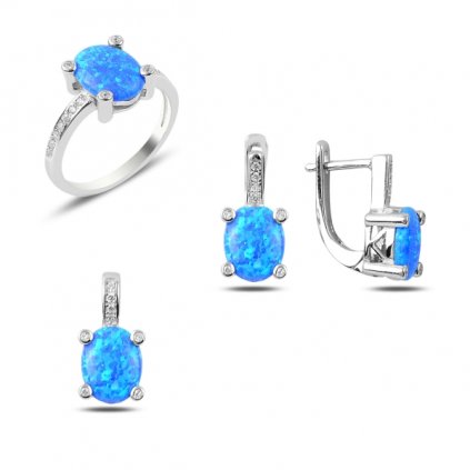 sada šperků modrý opál