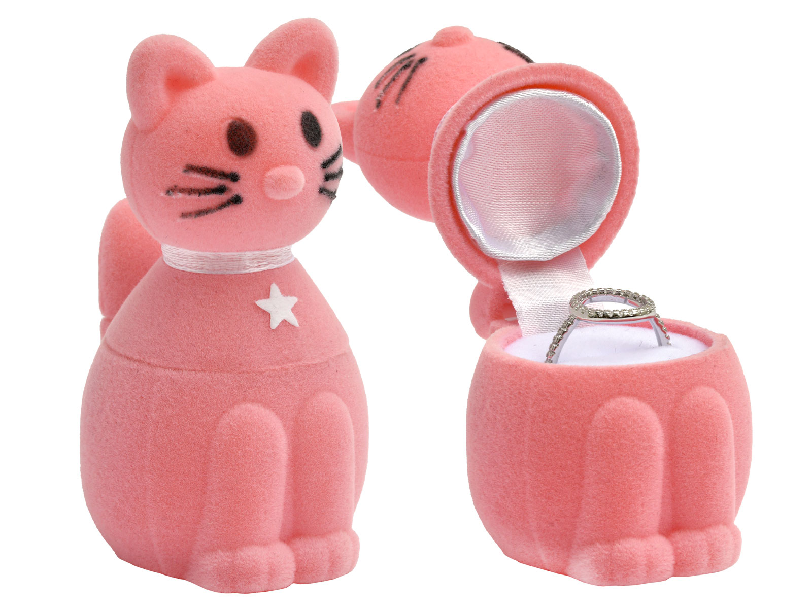 Levně Dárková krabička růžová kočka