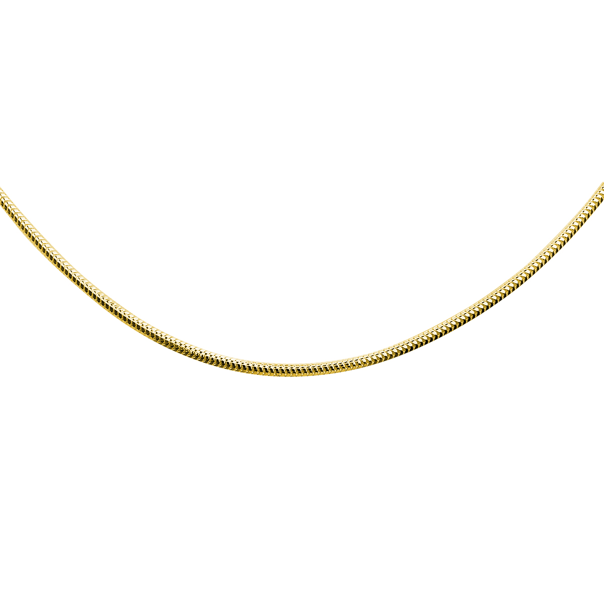 Levně Stříbrný řetízek - lanko had žluté zlacení 45 cm