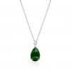 Luxusní smaragdový náhrdelník slza