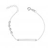 stříbrný náramek s destičkou