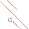 Stříbrný řetízek - růžové zlacení, lanko 40 cm
