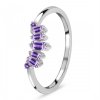 Luxusní stříbrný prsten s ametystem Queen