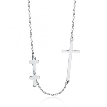 Stříbrný náhrdelník s křížky
