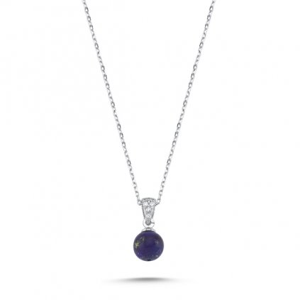 lapis lazuli a zirkon náhrdelník (1)