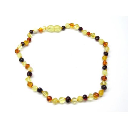 9681 jantarove koralky pro deti kulate lestene multicolor 38cm