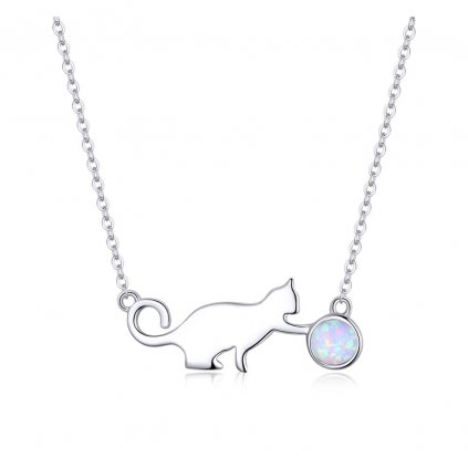 náhrdelník kočka s kuličkou