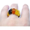 642 1 pruzny prstynek z jantaru multicolor