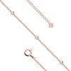Řetízek na nohu kuličky růžové zlacení