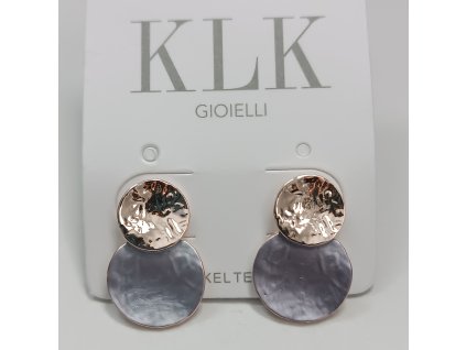 Kulaté jemné náušnice - GRIGIO VIOLA