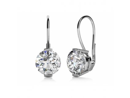 Elegantní zlaté náušnice Claire se zirkony (Materiál šperku Žluté zlato)