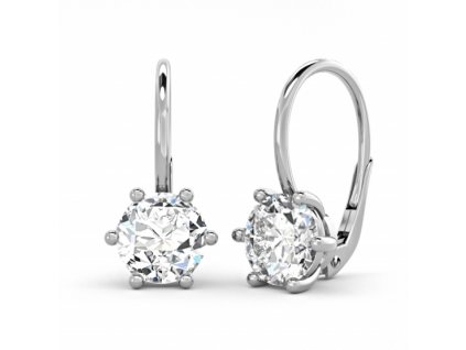 Jednoduché zlaté náušnice Siri se zirkonem (Materiál šperku Žluté zlato)