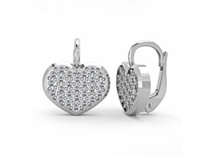 Romantické zlaté náušnice Vika se zirkony (Materiál šperku Žluté zlato)