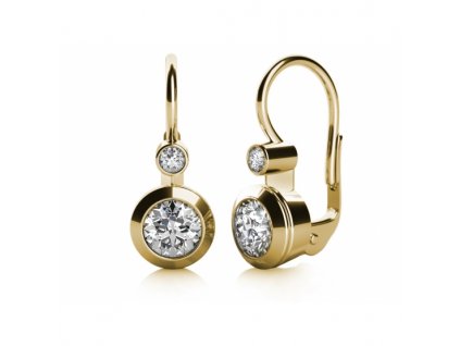 Visací zlaté náušnice Lucy II (Materiál šperku Žluté zlato)