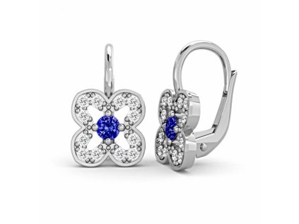 Dívčí zlaté náušnice Addie osazené zirkony (Materiál šperku Žluté zlato, Barevné varianty zirkonů Čirý zirkon)