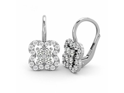 Elegantní dívčí zlaté náušnice Elodie se zirkony (Materiál šperku Žluté zlato, Barevné varianty zirkonů Čirý zirkon)