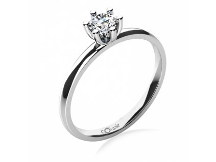 Zásnubní prsten Zoel, zlato a zirkon (Materiál šperku Žluté zlato, Velikost 46, Průměr kamene 3,6 mm)