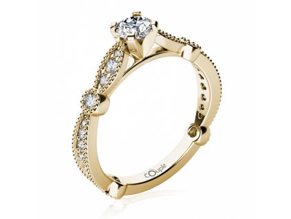 Zásnubní prsten Briar, zlato s brilianty (Materiál šperku Žluté zlato, Velikost 46)