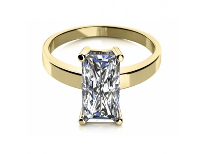 Prsten Sotira ve žlutém zlatě se zirkonem (Materiál šperku Žluté zlato, Velikost 46)