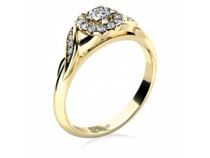 Zásnubní prsten Olympia, zlato s brilianty (Materiál šperku Žluté zlato, Velikost 46)