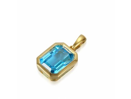 13434 privesek naomi zlute zlato a modry topaz blue topaz