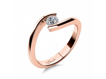 Minimalistický zásnubní prsten Freya s diamantem