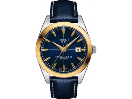 Tissot Gentleman Powermatic 80 Silicium 18k Gold Bezel T927.407.46.041.01