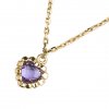 Romantický náhrdelník Leslie, žluté zlato a ametyst, délka: 45 cm (Délka 45 cm)