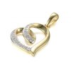 Briliantový přívěsek Asmara ve tvaru srdce (Materiál šperku Žluté zlato)