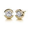 Zlaté náušnice Joy s brilianty (Materiál šperku Žluté zlato)